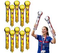 Globo de palo de fútbol de la Copa del Mundo 2026, globo de apoyo de 24 pulgadas, bandera nacional, accesorios de animación de película de aluminio para fanáticos del béisbol (50 piezas)