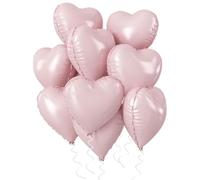 Globo de papel de aluminio con forma de corazón para bebé, 10 unidades de 18 pulgadas, globos de helio, globos en forma de corazón para cumpleaños, baby shower, boda, compromiso, San Valentín