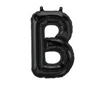 Globo de papel de aluminio con letra B negro, 40 cm, globo decorativo con letras para rellenar el aire, bodas, cumpleaños, Año Nuevo, regalo, bebé, publicidad, escaparates, caja de fotos, nombre