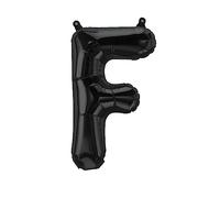 Globo de papel de aluminio con letra F, color negro, 40 cm - Globo decorativo para fiestas, bodas, cumpleaños, Año Nuevo, regalo, bebé, publicidad, escaparate, caja de fotos, nombres, palabra
