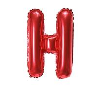 Globo de papel de aluminio con letra H roja, aprox. 80 cm, globo decorativo para fiestas, bodas, cumpleaños, Año Nuevo, regalo, bebé, publicidad, escaparate, caja de fotos, nombres, palabra