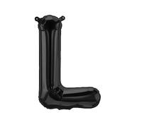 Globo de papel de aluminio con letra L, color negro, 40 cm, globo decorativo para fiestas, bodas, cumpleaños, Nochevieja, regalo, bebé, publicidad, escaparate, caja de fotos, nombre, palabra