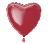 Globo de papel de aluminio de corazón rojo sólido (45 cm) 12 unidades - impresionante y romántica decoración de celebración de amor