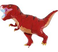 Globo de papel de dinosaurio T-Rex de 39 ", rojo - Decoraciones para fiestas