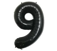 Globo de película de aluminio digital de 32 pulgadas globo medio decoración-negro 9