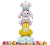 Globo de pie de Pascua - 150x54cm de aluminio de lámina de conejo globo auto de pie a prueba de fugas decoración de de primavera reutilizable decoración de conejito | Cumpleaños de vacaciones