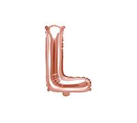Globo de plástico con Letras L en Oro Rosa/decoración de Fiesta, Letras mayúsculas L/Globo Individual