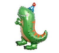 Globo de plástico de dinosaurio XXL, con diseño de dinosaurio, con forma de animales, regalo para fiestas, decoración de cumpleaños infantiles, fiesta temática, 87 cm