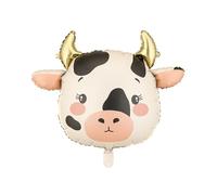 Globo de plástico de vaca, 57 x 47 cm, para aire o helio, globo de animales, figura de vaca, globo para cumpleaños infantiles, fiestas en granjas, baby shower, globos de aluminio como decoración de