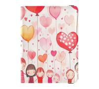 Globo de San Valentín en todas partes para viajes familiares, de cuero, soporte para pasaporte, gran capacidad, para mujeres, artículos esenciales de viaje