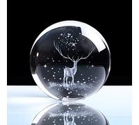 Globo de vidro 3d gravado a laser, 80mm, miniatura articifiato decoração da casa acessórios ornamento presentes de aniversário, just ball, 8 CM