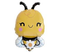 Globo decorativo de abeja de Mylar, amarillo y negro, diseño Kawaii con alas, para fiestas y celebraciones