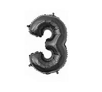Globo decorativo de aluminio de 32 pulgadas, para cumpleaños, boda, fiesta, vacaciones, regalo, decoración estilo 3, color negro