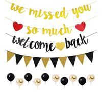 Globo Decorativo de Bienvenida, Guirnalda We Missed You So Much, Pancarta Welcome Back, Set de Globos Pancarta para Regreso a Clases, Baby Shower e Inauguración de la Casa