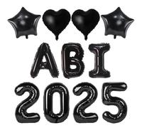Globo decorativo de graduación negro, juego de decoración de graduación 2025 con globo ABI, decoración de graduación, decoración de graduación, globos de graduación para regalo de graduación, exámenes