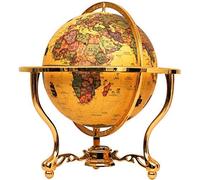 Globo del mundo vintage con soporte de metal de 3 patas y brújula, decoración artística única de 10 pulgadas para el hogar u oficina