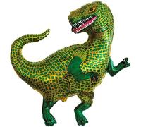 Globo dinosaurio T-Rex, verde y amarillo, decoración de fiesta temática jurásica