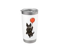 Globo divertido Scottish Terrier Scottie Retro Dog Vaso térmico de acero inoxidable de doble pared