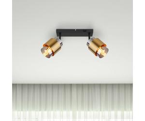 Globo Downlight Milley, longitud 26 cm, color latón, 2 luces.