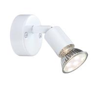 Globo Foco de pared LED Olana, 1 luz, blanco