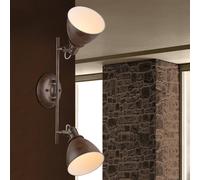 Globo Foco de techo marrón oxidado Giorgio, 2 brazos