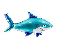 Globo FOIL mylar con forma de tiburón, 92 x 48 cm