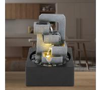 Globo Fuente LED Fontana, antracita/gris, escalera