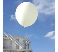 Globo gigante de clima blanco para investigación meteorológica, decoración de fiestas, juguetes de entretenimiento (72 pulgadas)