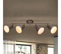 Globo Giorgio foco de techo de 4 brazos, marrón oxidado