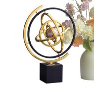 Globo Giratorio para Escritorio - Decoración Abstracta Moderna del Hogar - Ornamento De Globo Metálico Escultura Decorativa | Para La Sala De Estar Dormitorio Estudio Escritorio De Televisión