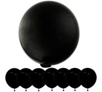 Globo grande de 90 cm, negro, de látex, gigante 36 pulgadas, para decoraciones de fiestas, bodas, Navidad, cumpleaños y festivales (7 unidades)