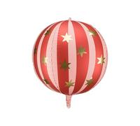 Globo grande de aluminio rojo con estrellas, decoración de fiesta de 20 pulgadas, globo rojo inflable de aire o helio, decoración de fiesta de atracciones de circo