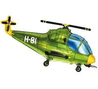 Globo hinchable con forma de helicóptero militar, verde, 91 cm, decoración para fiestas