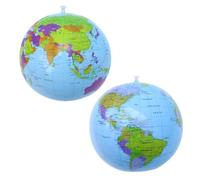 Globo Inflable De 2 Piezas, Globo Escolar, Herramienta De Mapa Global, Accesorios De Herramientas Educativas De Geografía, Globo Terráqueo