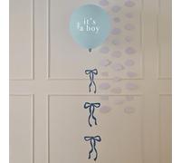 Globo "It's a Boy" con cola de lazo para baby showers y revelación de género, 18 pulgadas