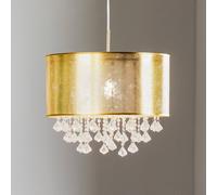 Globo Lámpara colgante Amy, cristales de plástico, oro True