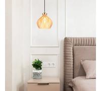 Globo Lámpara colgante Jessica, Ø 22 cm, color ámbar, vidrio