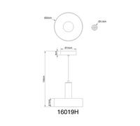 Globo Lámpara colgante LED Grant, Ø 22 cm, gris humo, cristal