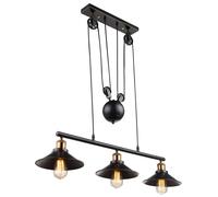 Globo Lámpara colgante Víctor de 3 llamas, altura regul.