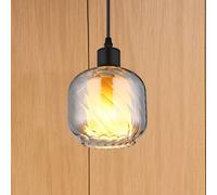Globo Lámpara colgante Xia, Ø 14 cm, gris humo, cristal