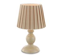Globo Lámpara de mesa Jolanda, tejido plisado, arena