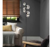 Globo Lighting Riha lámpara de pie 6x3.5 W negro-ahumado 56133-6S