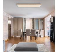 Globo Lámpara de techo LED Doro, longitud 120 cm, madera oscura, madera, CCT