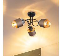 Globo Lámpara de techo Milley, ámbar/bronce, cristal, Ø 43 cm, 3 luces, E27