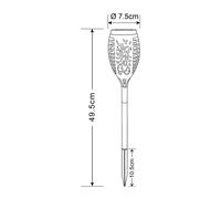 Globo Lámpara LED con pica 33536-3, linterna, negra, juego de 3 True