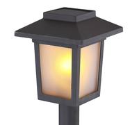 Globo Lámpara LED con pica 33577-3, negra, plástico, 3 unidades