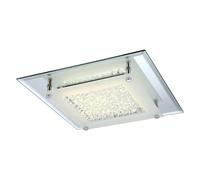 Globo Lámpara LED De Techo Cromo Cristal Anguloso 28cm 12W 1010lm Blanco Neutro [EEK: F]