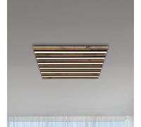 Globo Lámpara LED de techo Hayden, longitud 45 cm, negro/madera oscura