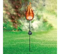 Globo Lámpara LED solar 33472 con llama metálica