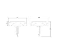 Globo Lámpara LED solar 36505, pincho de suelo, aplique de pared, negro, aluminio True